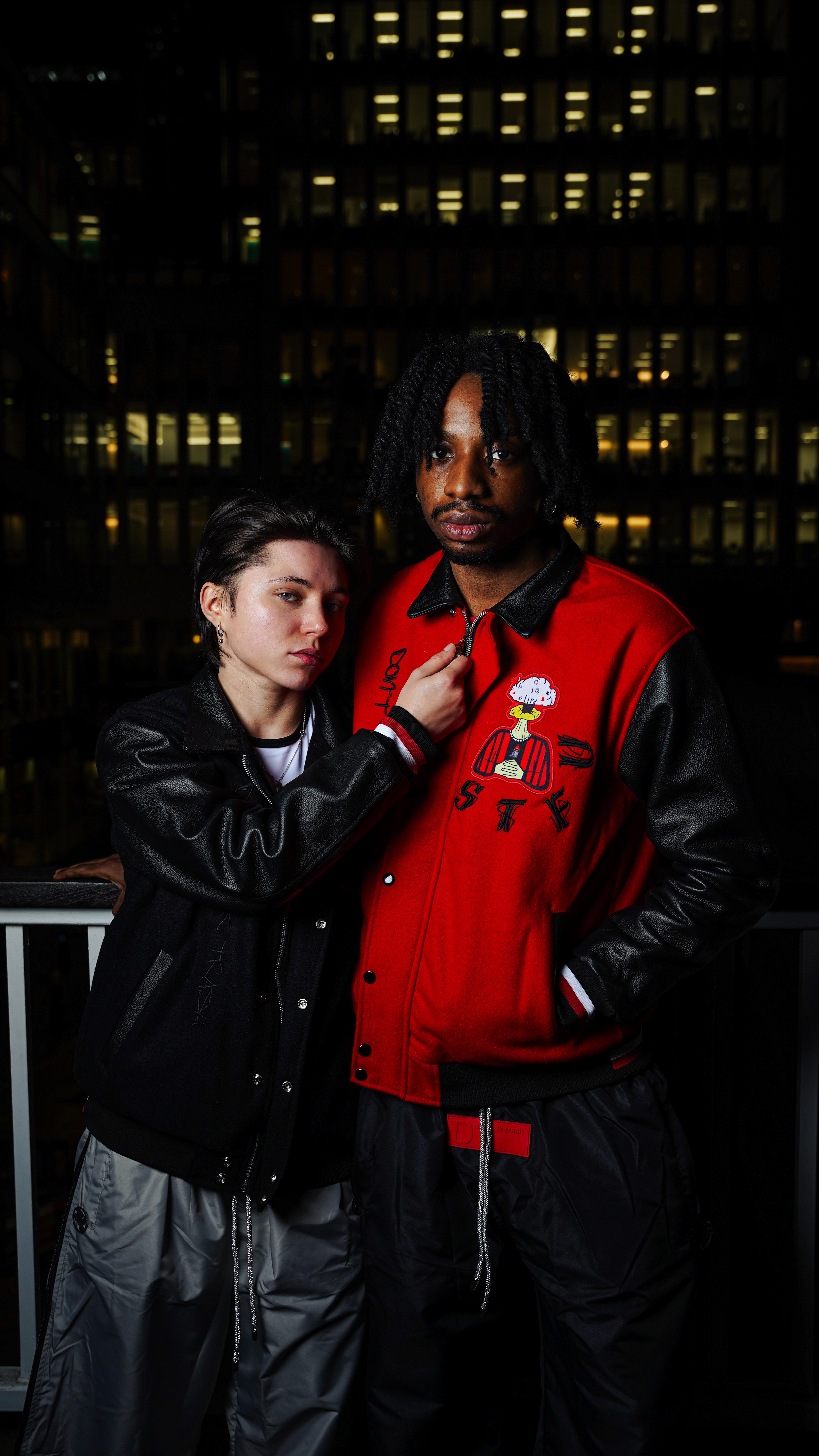 EMBROIDERY LEATHER JACKET